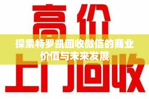 三亚探索特罗凯回收微信的商业价值与未来发展