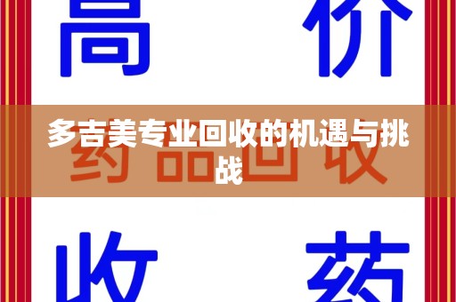 三亚多吉美专业回收的机遇与挑战